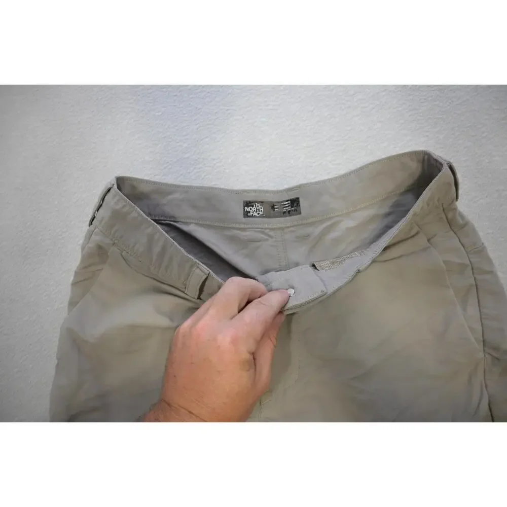 The North Face Nylon Tech Shorts Fishing‎ Hiking Trekking Gray Mens Sz 34